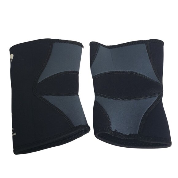 Nike Pro Neoprene Knee Sleeves M Black & Grey Max Support Football 2 Sleeves - Picture 1 of 5